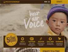 Tablet Screenshot of mountainchild.org